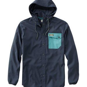Hooded Wind Shirt Jacket Navy Blue 